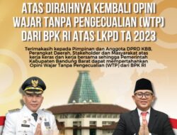 KBB Hatrik Raih Opini WTP dari BPK RI