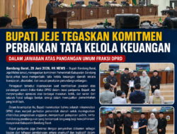 Bupati Jeje Tegaskan Komitmen Perbaikan Tata Kelola Keuangan dalam Jawaban atas Pandangan Umum Fraksi DPRD.