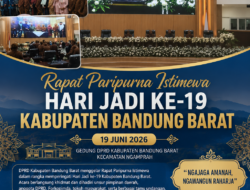 Rapat Paripurna Hari Jadi ke-19 Kabupaten Bandung Barat Berlangsung Khidmat