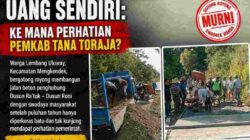 PULUHAN TAHUN MENANTI, WARGA ULUWAY COR JALAN DENGAN UANG SENDIRI: KE MANA PERHATIAN PEMKAB TANA TORAJA?